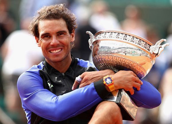 Nadal lifts his 10th French Open title in 2017Roger Federer