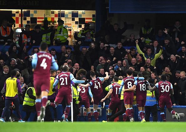 West Ham were the unlikely winners at Stamford Bridge
