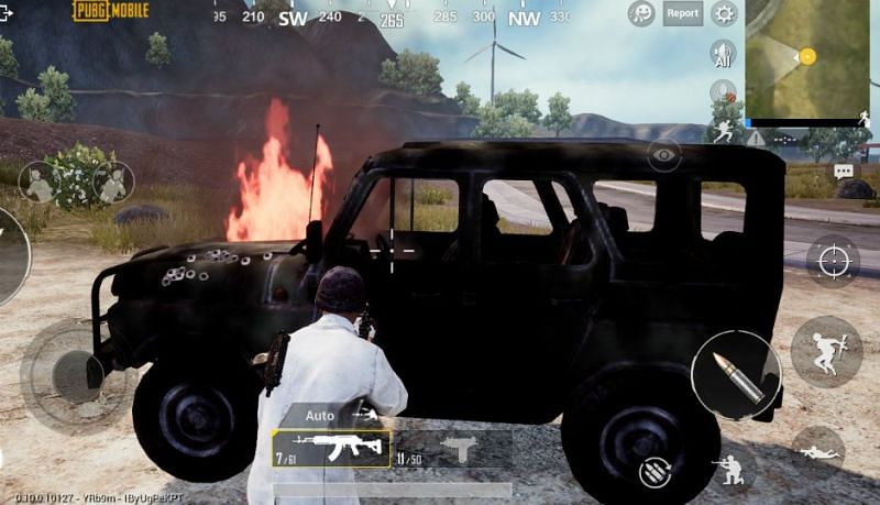 Vehicles could be damaged and used as covers in PUBG Mobile (Image: Digit)