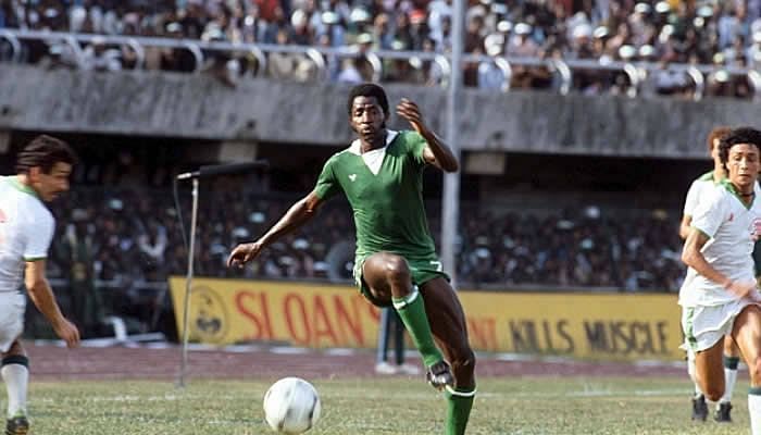 Odegbami in action for Nigeria against Algeria