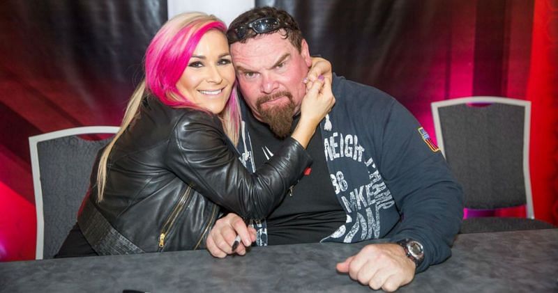 WWE Superstar Natalya with her late father Jim &#039;The Anvil&#039; Neidhart