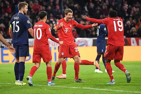 Bayern Munich defeated Tottenham Hotspur 3-1 at the Allianz Arena tonight