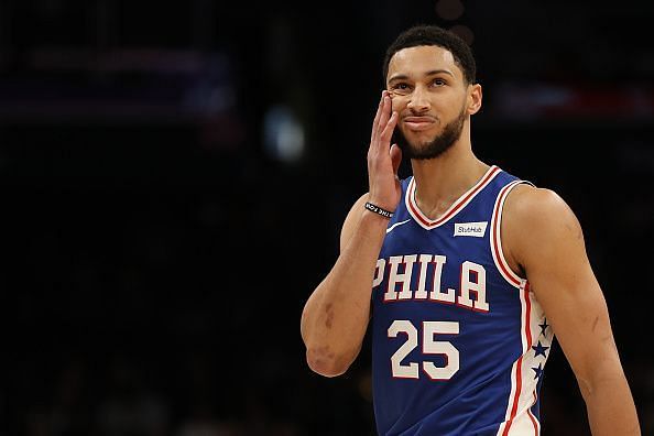 Ben Simmons enters the game following the best shooting week of his career