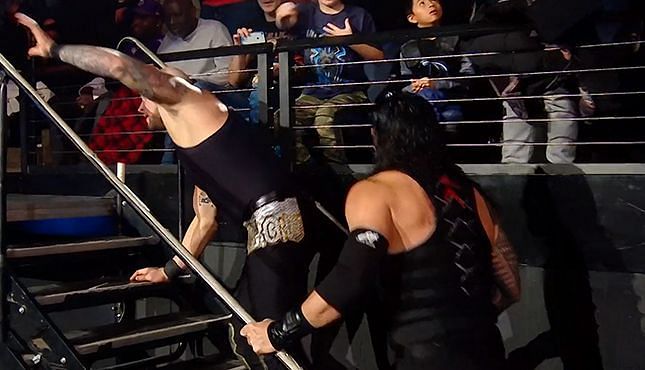 Roman Reigns and Baron Corbin brawled to end TLC 2019