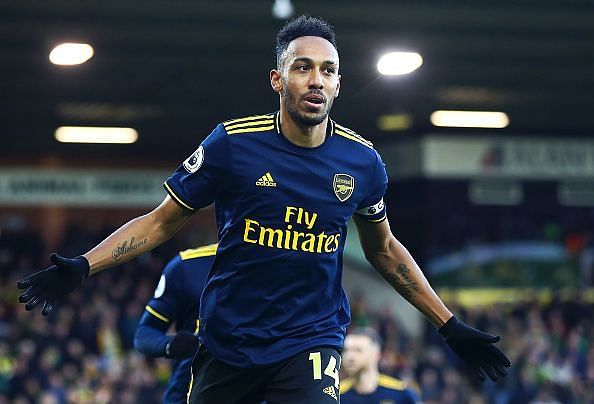 Aubameyang is the joint second-highest goal-scorer in the league, with ten strikes to his name