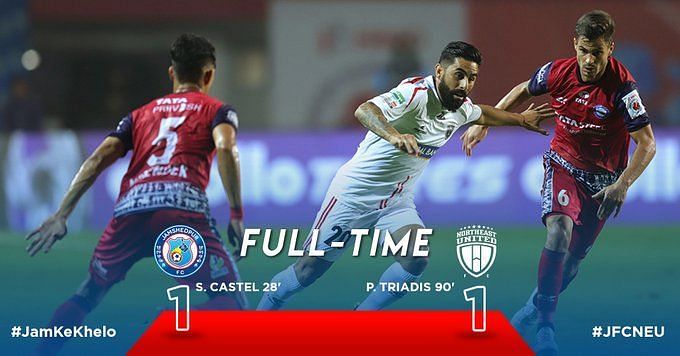 Jamshedpur FC played out a 1-1 stalemate with NorthEast United