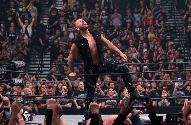 Jon Moxley moments after making his historic debut at AEW: Double or Nothing