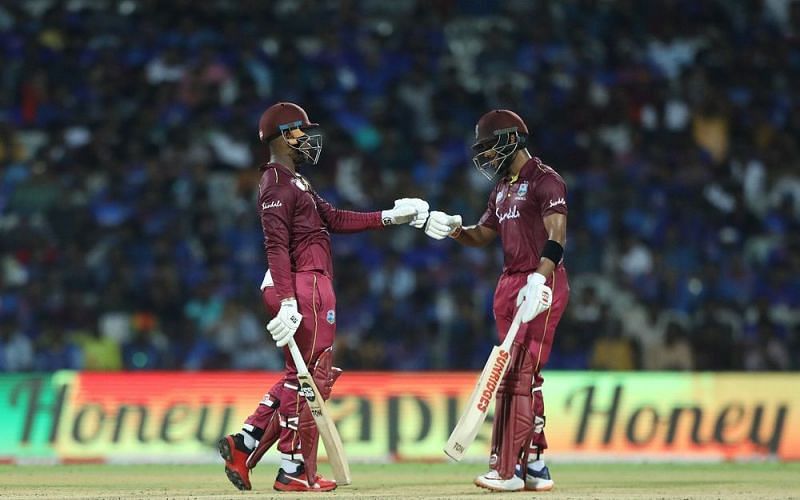 Shimron Hetmyer forged a match-defining 218-run partnership with Shai Hope.