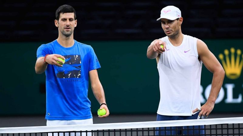 Djokovic (left) and Nadal