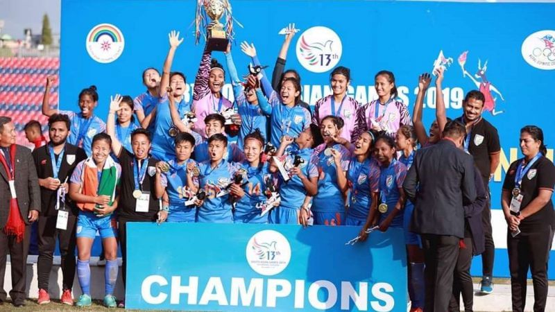 Indian Women&#039;s Football defeated Nepal in the final to mark a hat-trick of gold medals