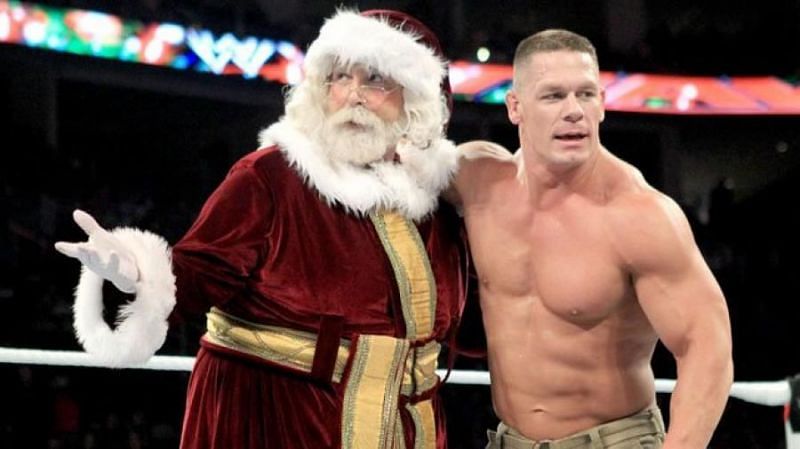 A man who brings joy to millions, and a guy in a Santa suit.