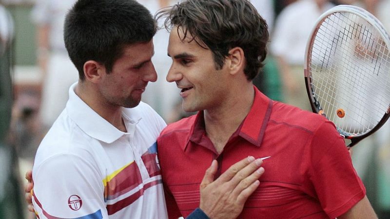 Djokovic and Federer at the French Open