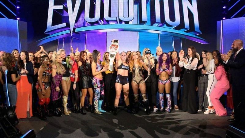 The closing shot from WWE Evolution