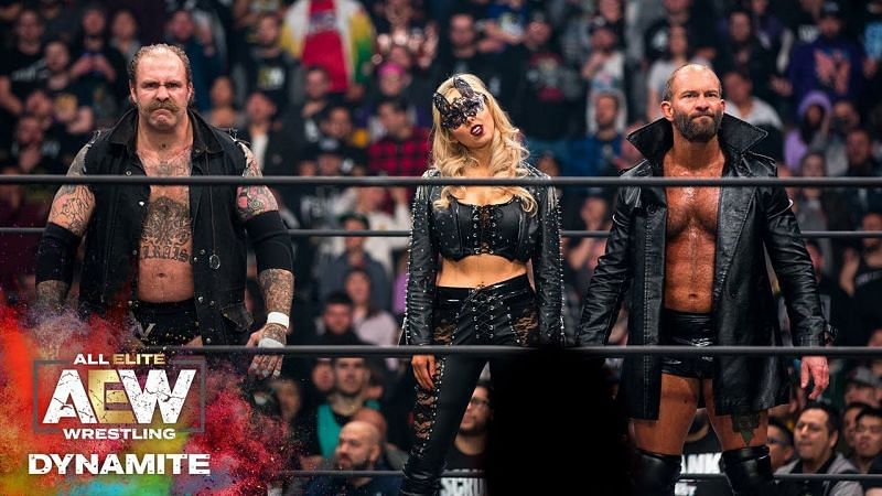 Allie brought the Butcher (left) and the Blade (right) to torment Cody and AEW.