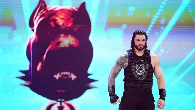 Roman Reigns makes his way to the ring