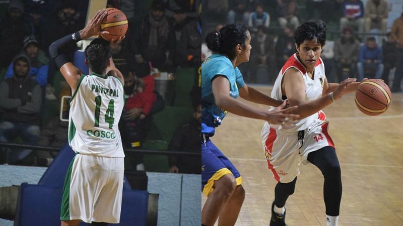 Punjab&#039;s Princepal Singh and Railways&#039; Shireen Limaye in action