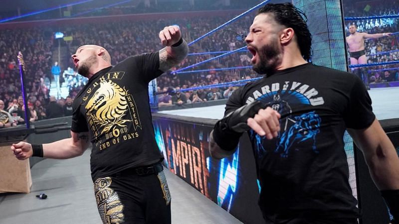 Reigns and Corbin on SmackDown