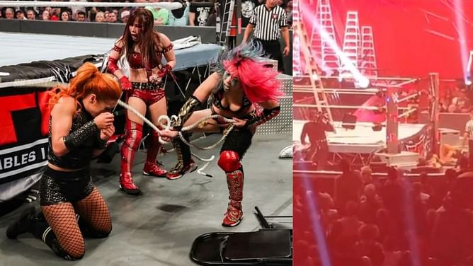 Becky Lynch rolls injured Kairi Sane under ring to protect The Pirate Princess at TLC [WATCH]