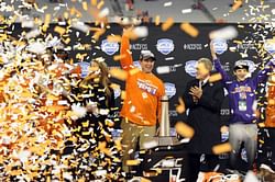 No. 3 Clemson tops No. 22 Virginia 62-17 for ACC title