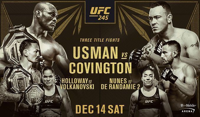 Three title fights headline UFC 245 - one of the best cards of 2019