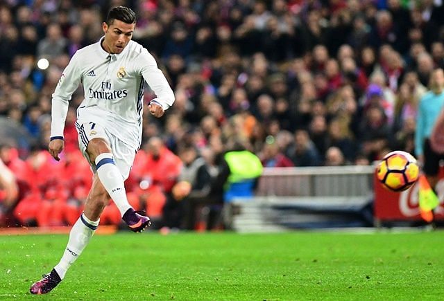 Ronaldo unleashed an unstoppable free kick past Atletico Madrid