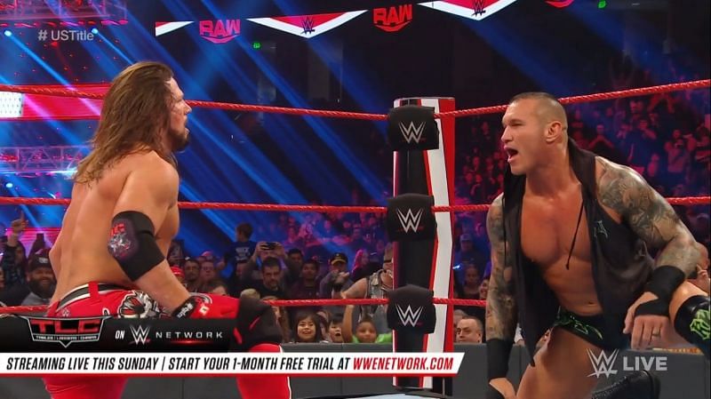 Styles and Orton face off in the midst of the US title match