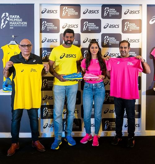 Rohan Bopanna and Nikita Dutta captured at the launch