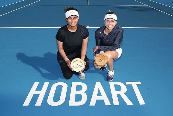 Sania Mirza won the Hobart International partnering Nadiia Kichenok
