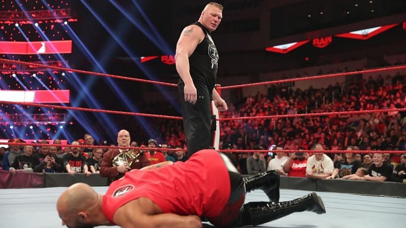 Brock Lesnar destroyed Ricochet on this week&#039;s episode of RAW