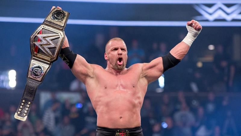 Triple H eliminated Dean Ambrose to win the 2016 Royal Rumble