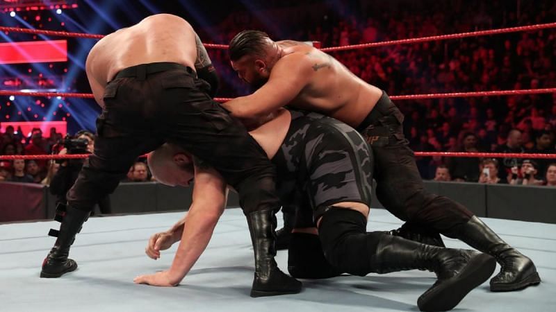 Big Show being ambushed by AoP