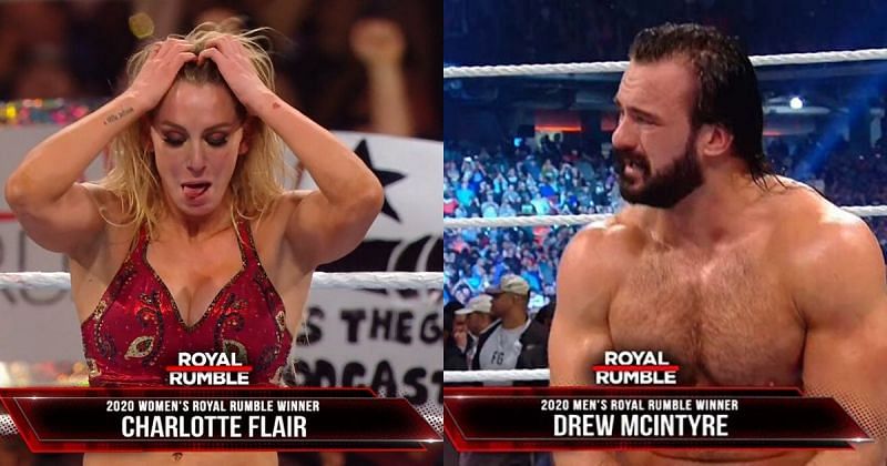 Charlotte Flair and Drew McIntyre.