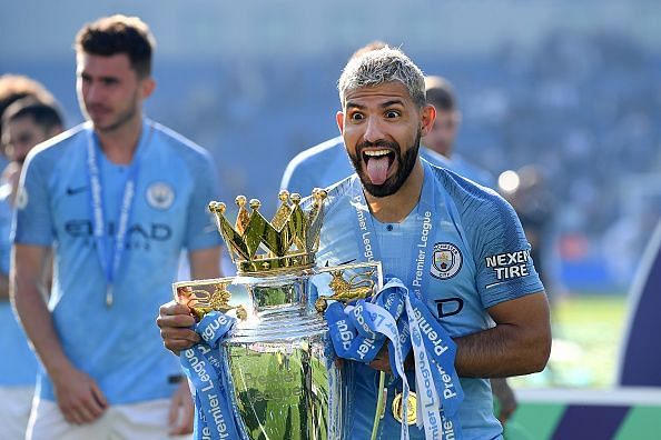 The Manchester City striker won his fourth Premier League trophy last May