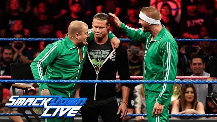 Dolph Ziggler had a reunion with the Spirit Squad during his feud with The Miz