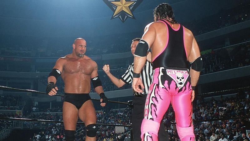 A stiff kick from Goldberg started eating away at Hart&#039;s health
