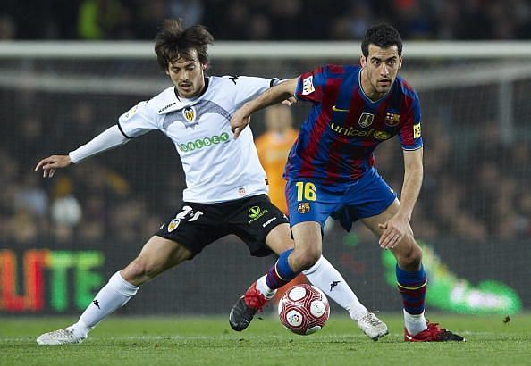 David Silva in action for Valencia