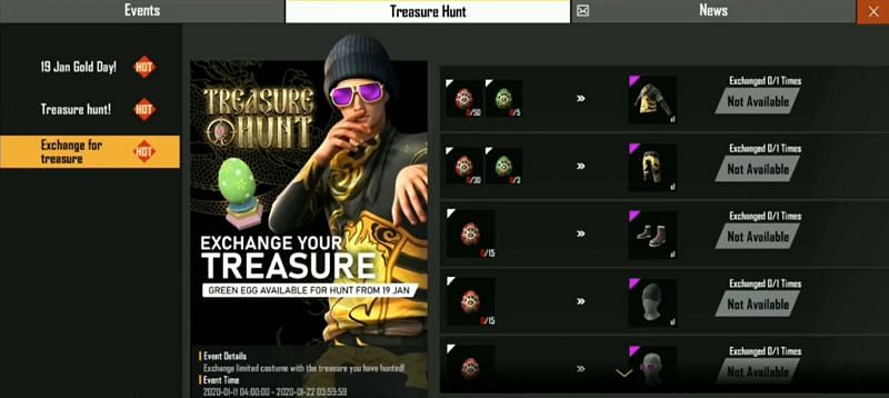 How To Find Eggs For Treasure Hunt Event Completion In Free Fire