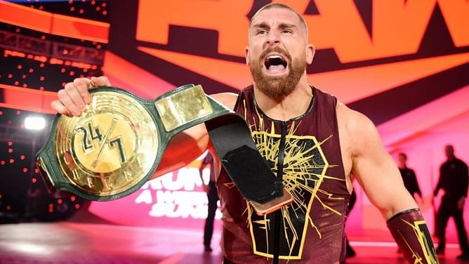 WWE Superstar Mojo Rawley gives a statement after winning the 24/7 Championship on this week's RAW