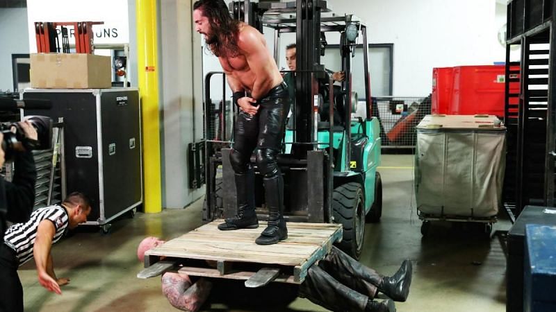 Will Corbin or Reigns put the other under a pallet like Rollins did against Rowan?
