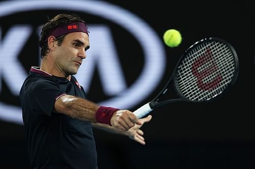 Roger Federer at the 2020 Australian Open