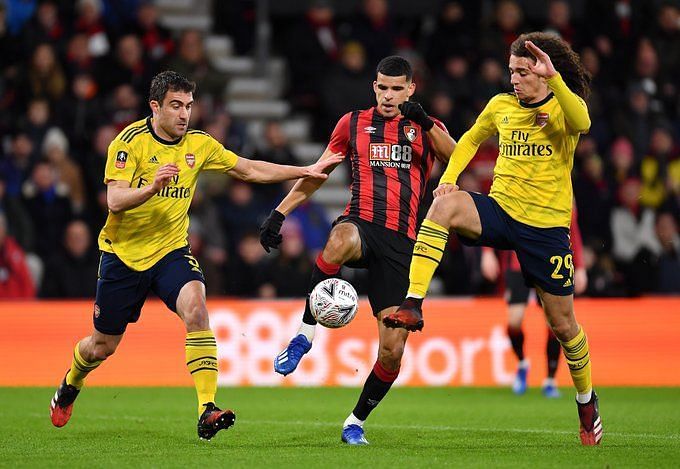 The second half of the Bournemouth-Arsenal game was much more closely-contested than the first.