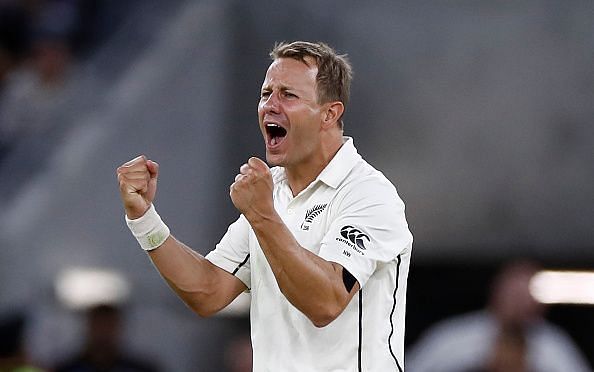 Neil Wagner celebrates yet another wicket