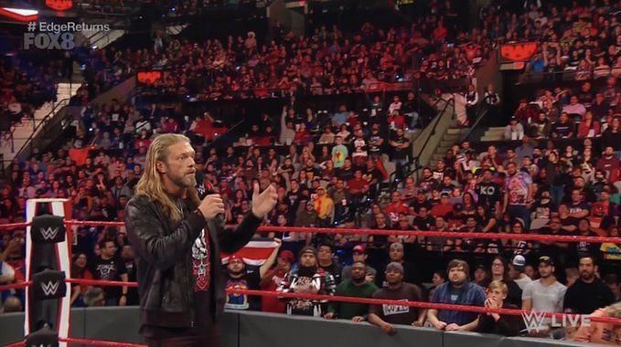 Edge was overwhelmed by the reaction he received on RAW