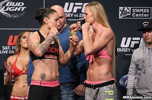 Raquel Pennington and Holly Holm