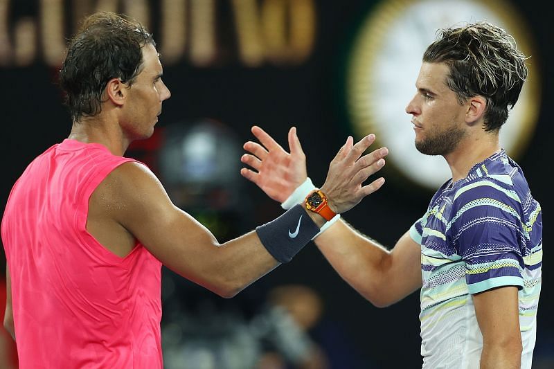 Thiem (R) was sensational against Nadal (L), but was unable to bring the same form against Zverev
