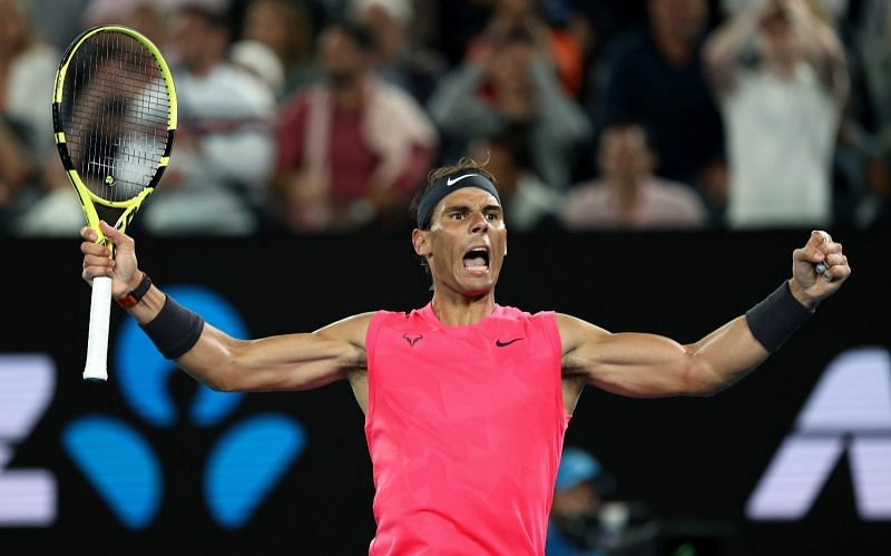 Rafael Nadal thwarted a tough challenge from Nick Kyrgios to reach the last eight.