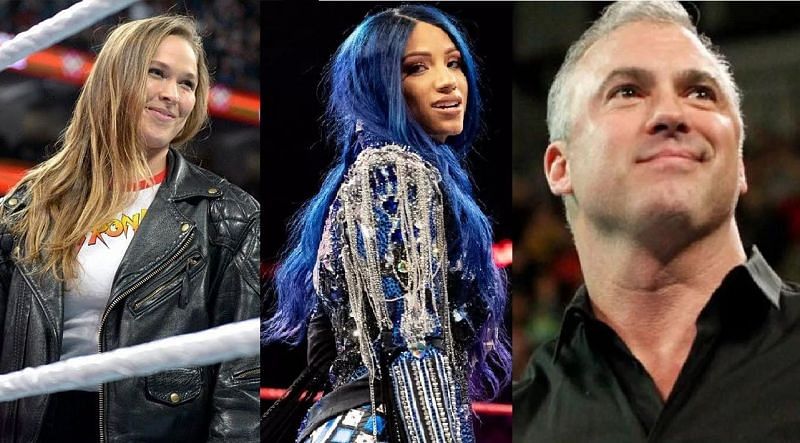 Ronda Rousey, Sasha Banks, and Shane McMahon
