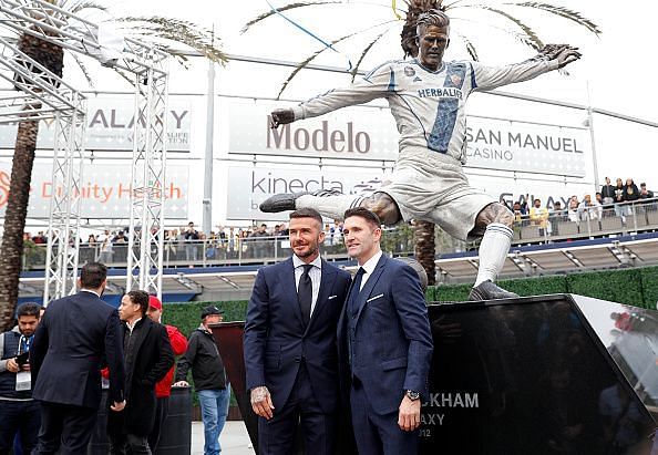 Los Angeles Galaxy Unveil David Beckham Statue