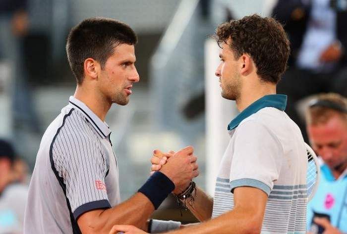 Novak Djokovic (left)