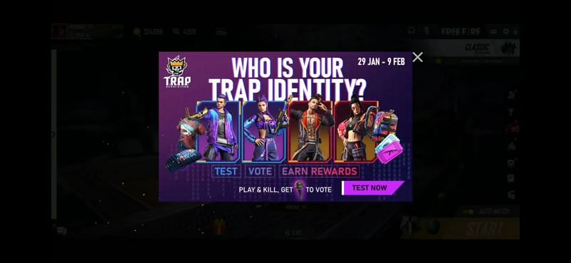 Free Fire Get Free Hip Hop Set In Trap Identity Event